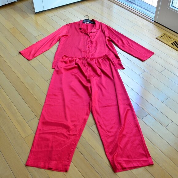 Victoria's Secret PJ Top & Pants Set Size L RED - Picture 1 of 9